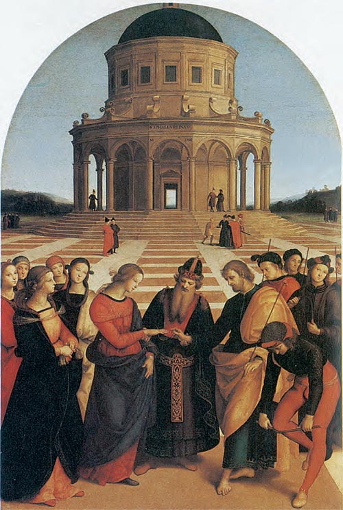 Ραφαήλ, Ο γάμος της Παρθένου, Φλωρεντία 1597. Ελαιογραφία σε σανίδι. Μιλάνο, Μουσείο.